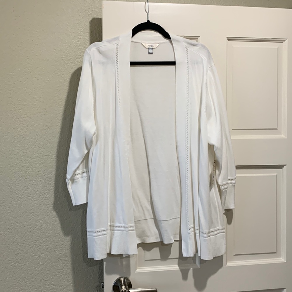 White Cardigan from Terra&Sky size 2x